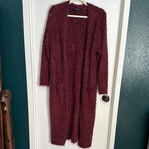 Torrid Red Open-Front Knit Cardigan Sweater